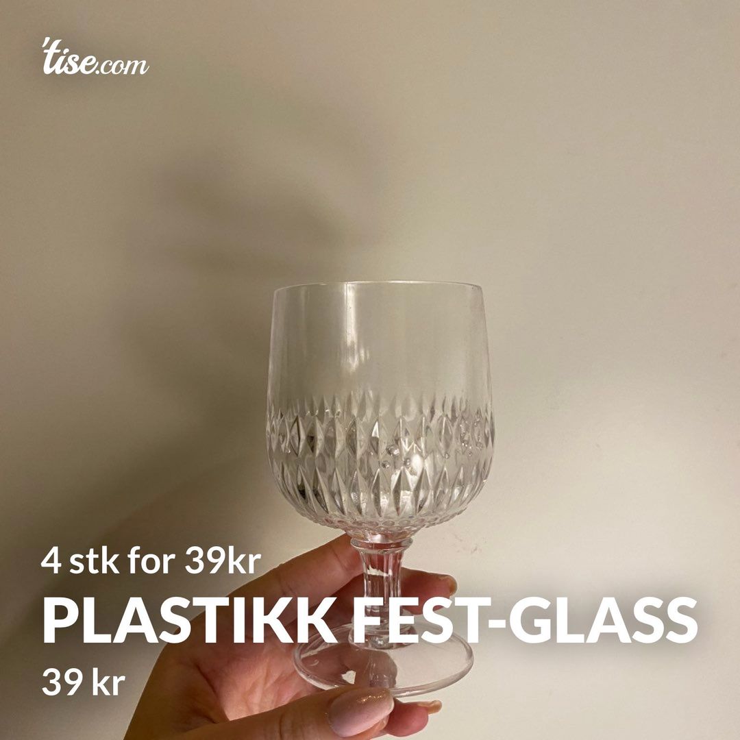 Plastikk fest-glass