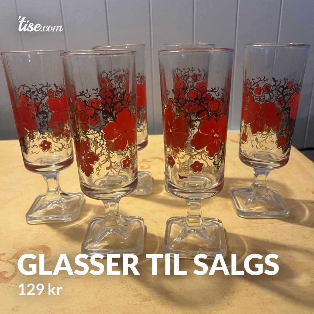 Glasser til salgs