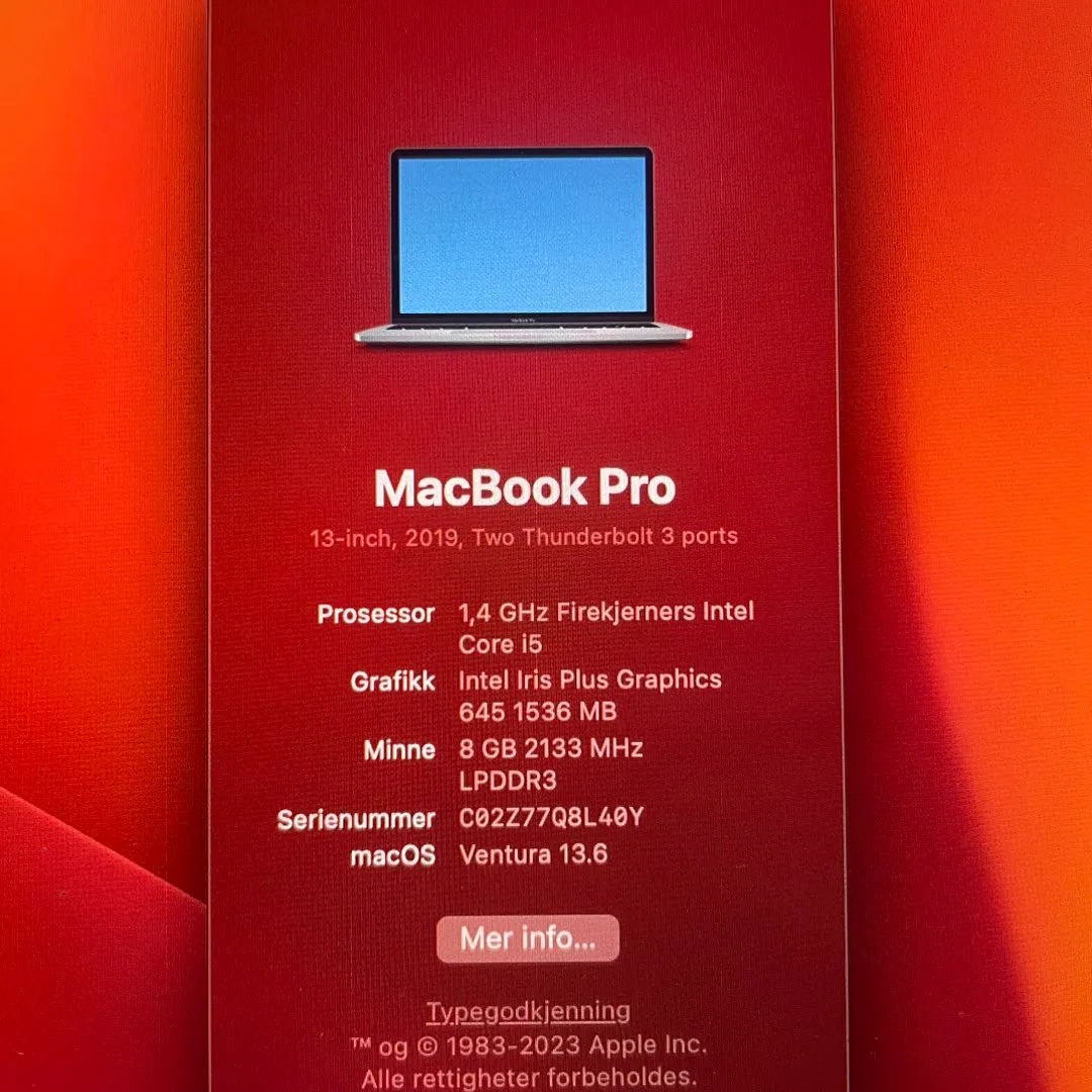 MacBook Pro 2019