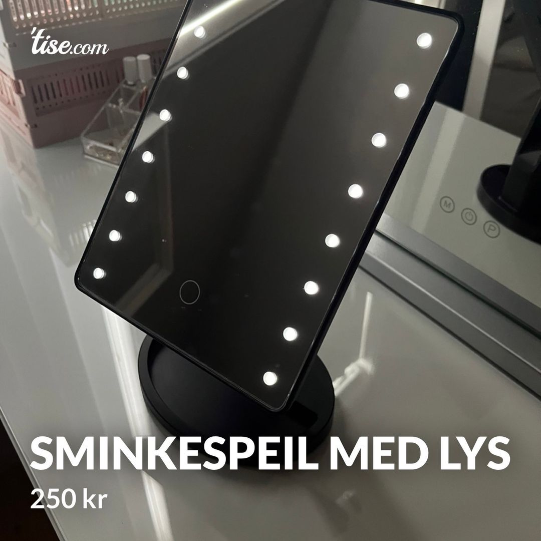 Sminkespeil med lys