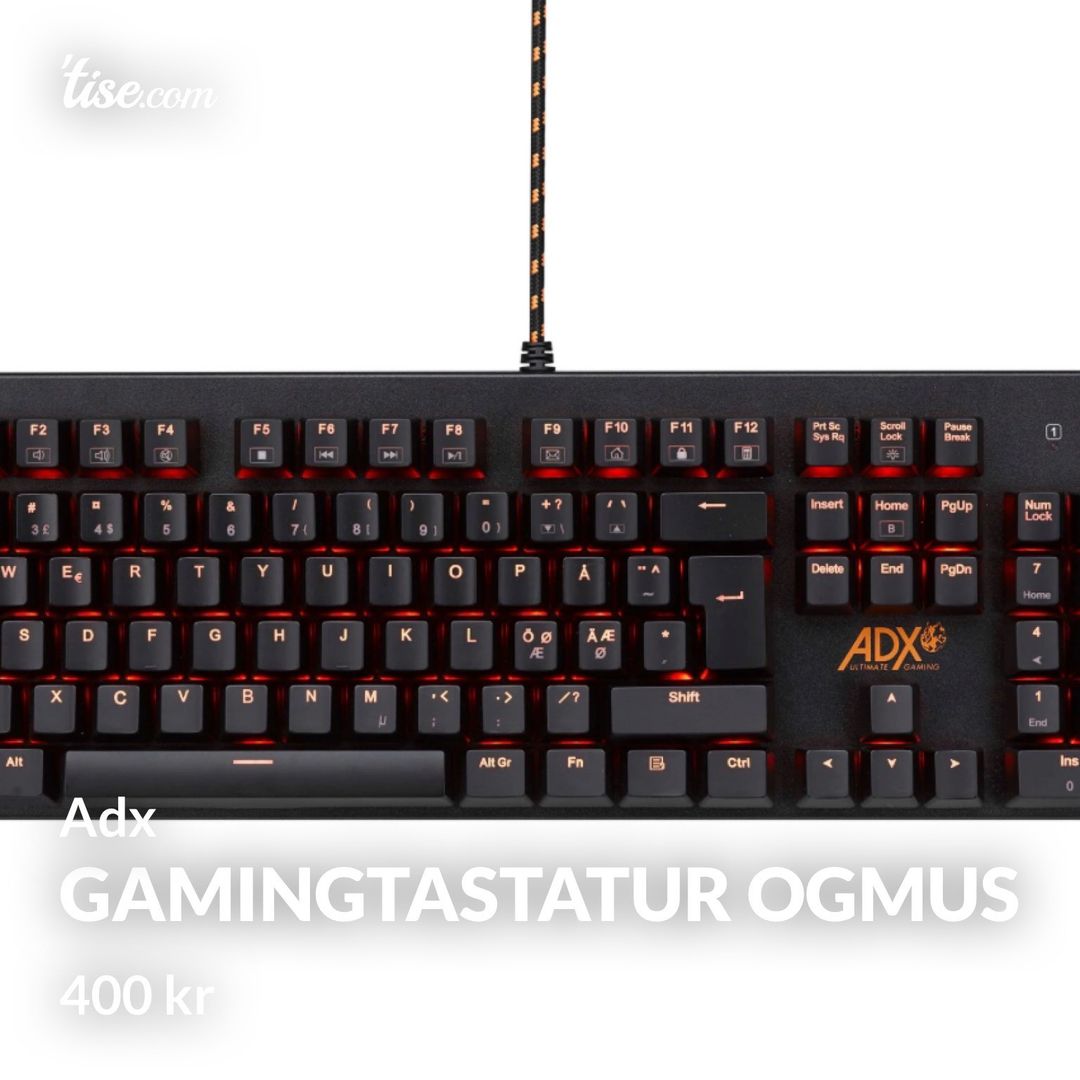 Gamingtastatur ogmus