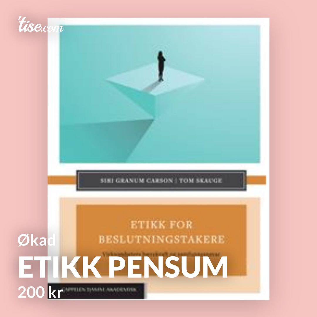 Etikk pensum