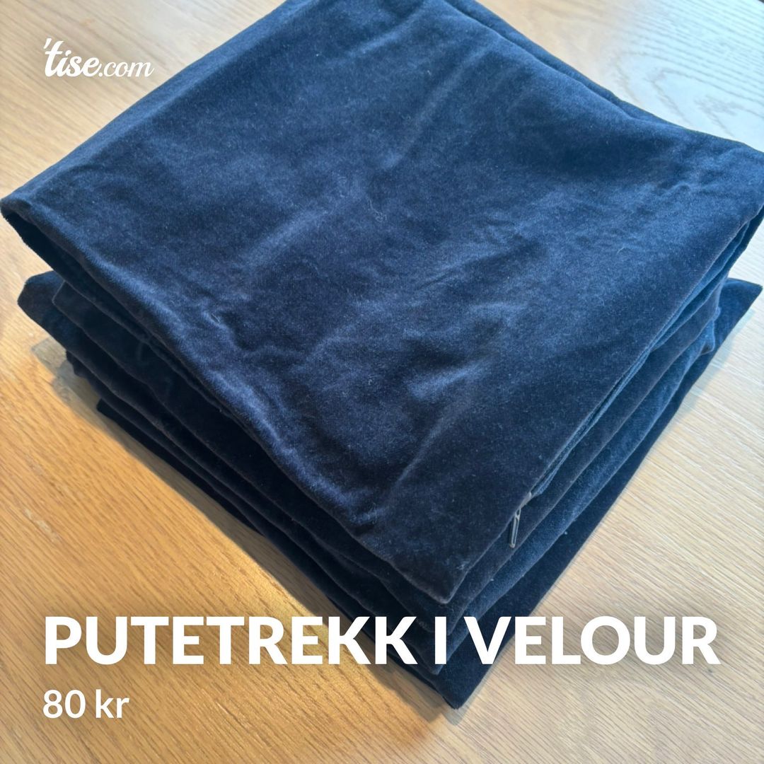 Putetrekk i velour