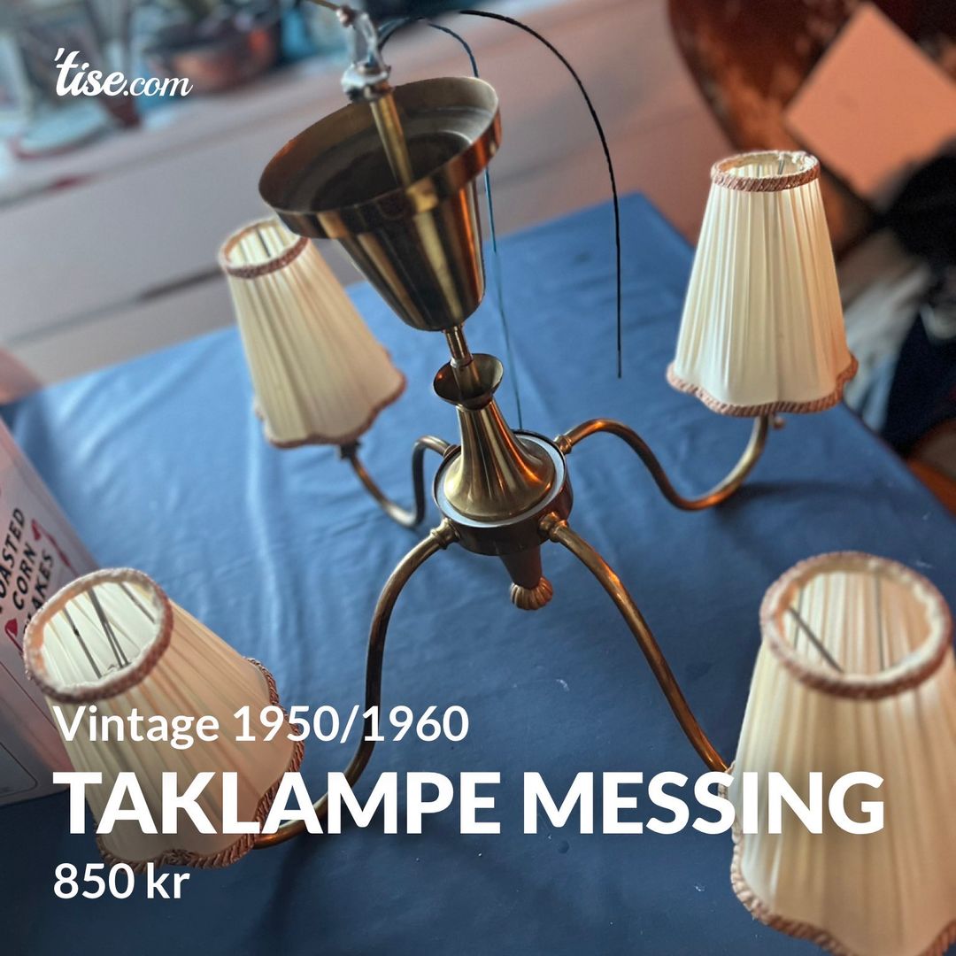 Taklampe Messing