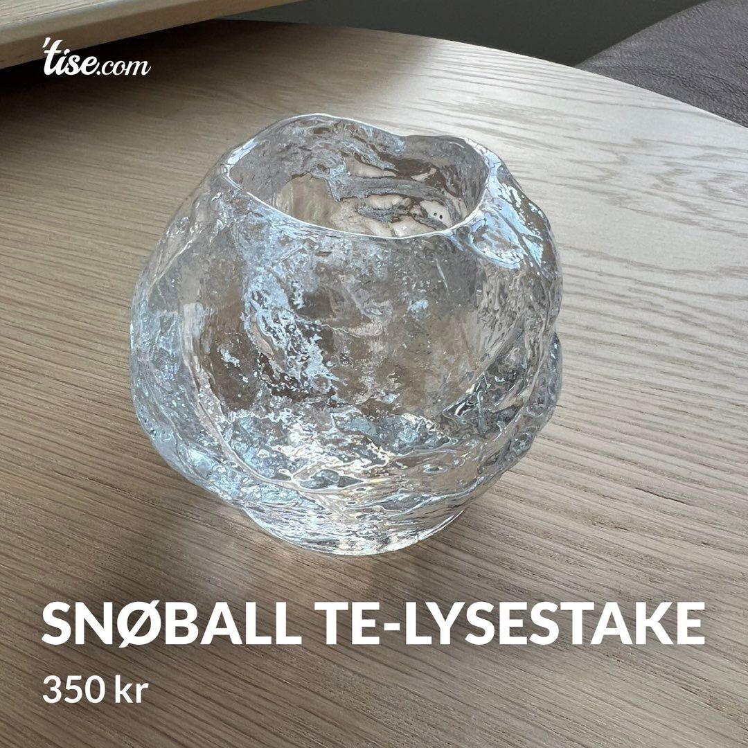 Snøball te-lysestake