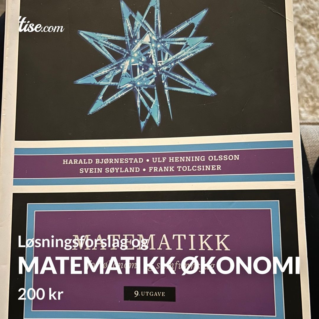 Matematikk økonomi