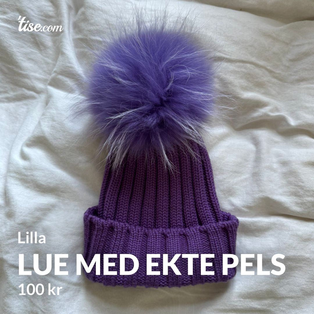 Lue med ekte pels