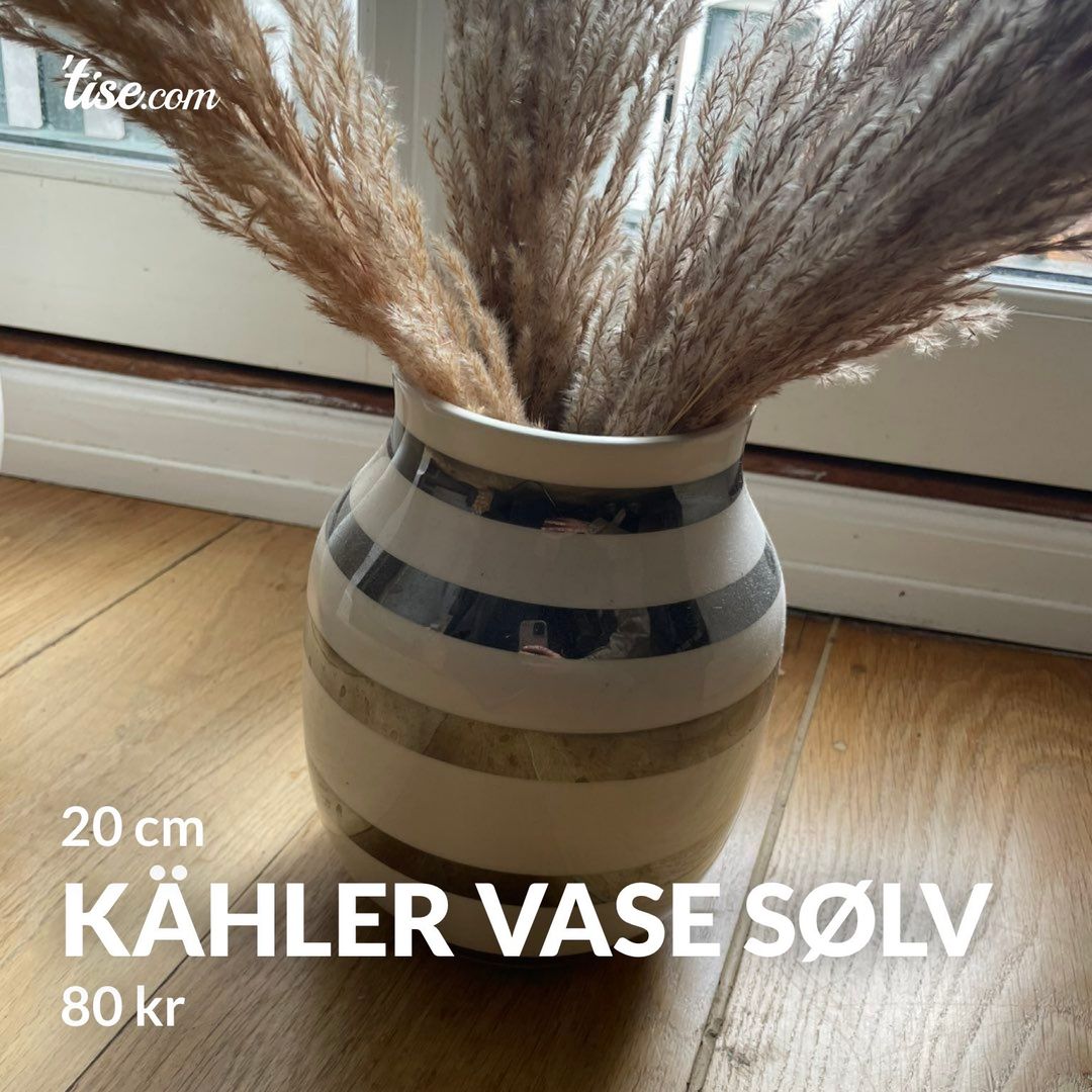 Kähler vase sølv