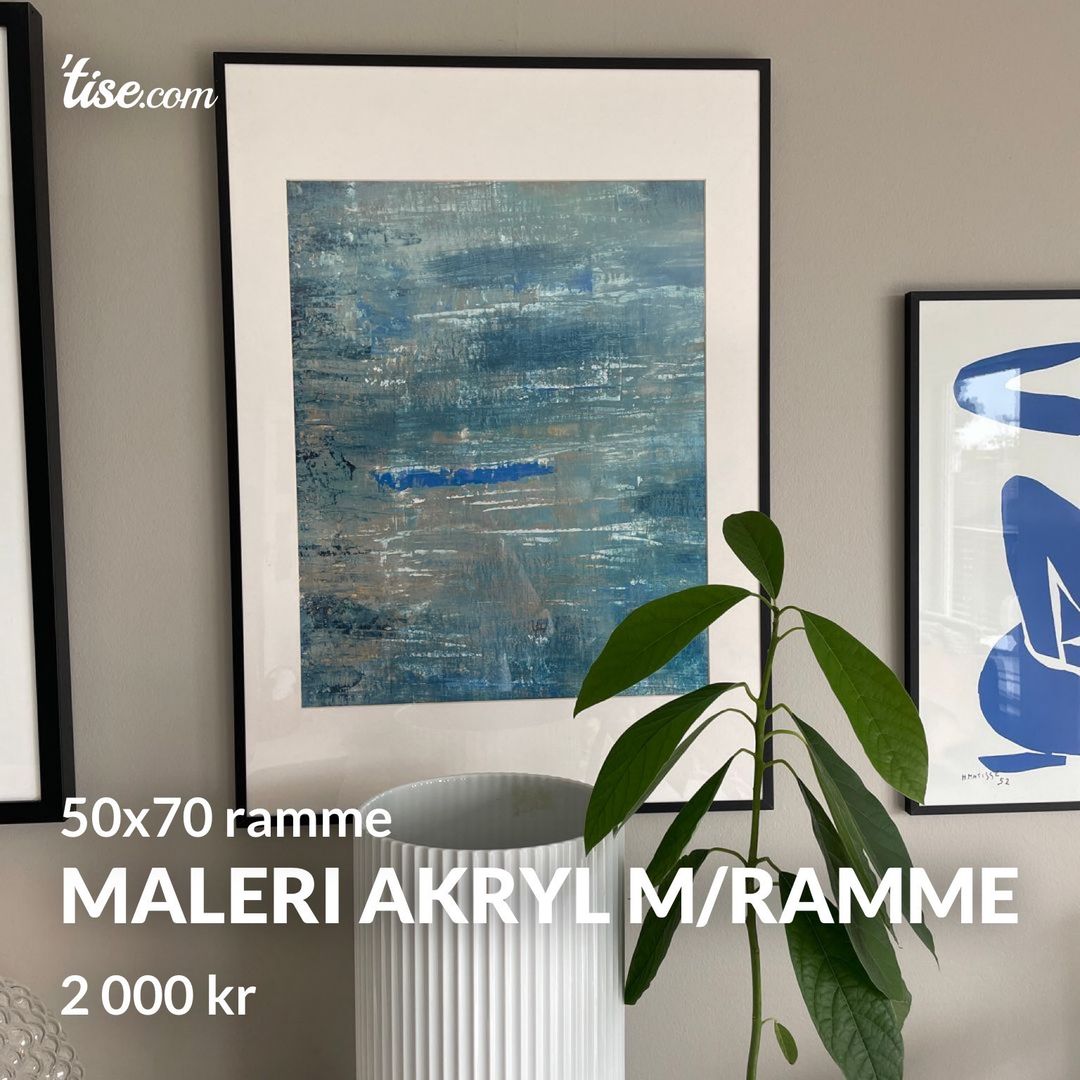 Maleri akryl m/ramme