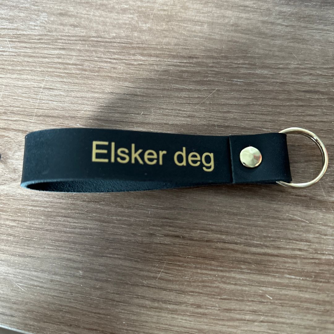 Nøkkelring i lær