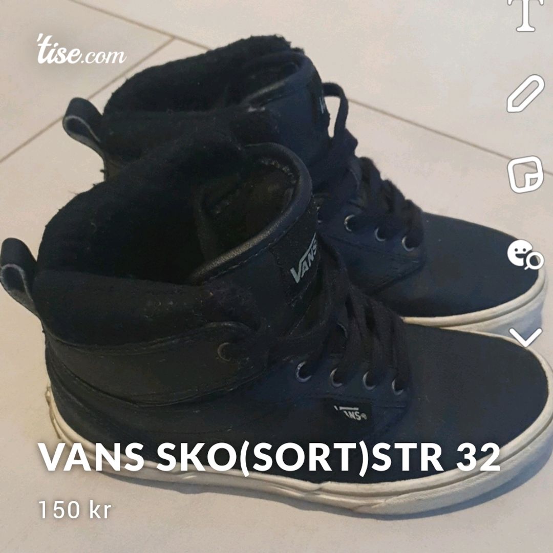 VANS sko(sort)str 32