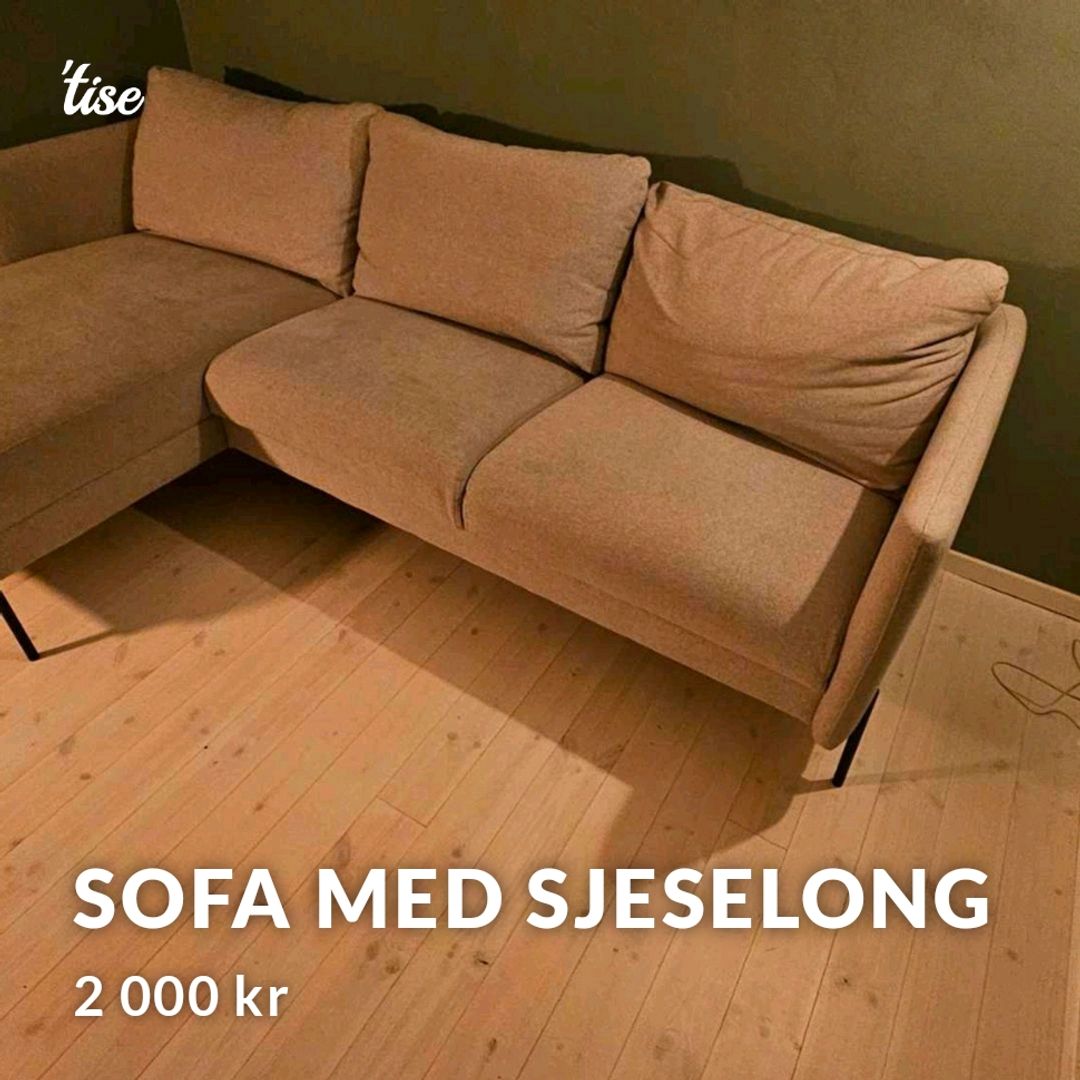 Sofa med sjeselong