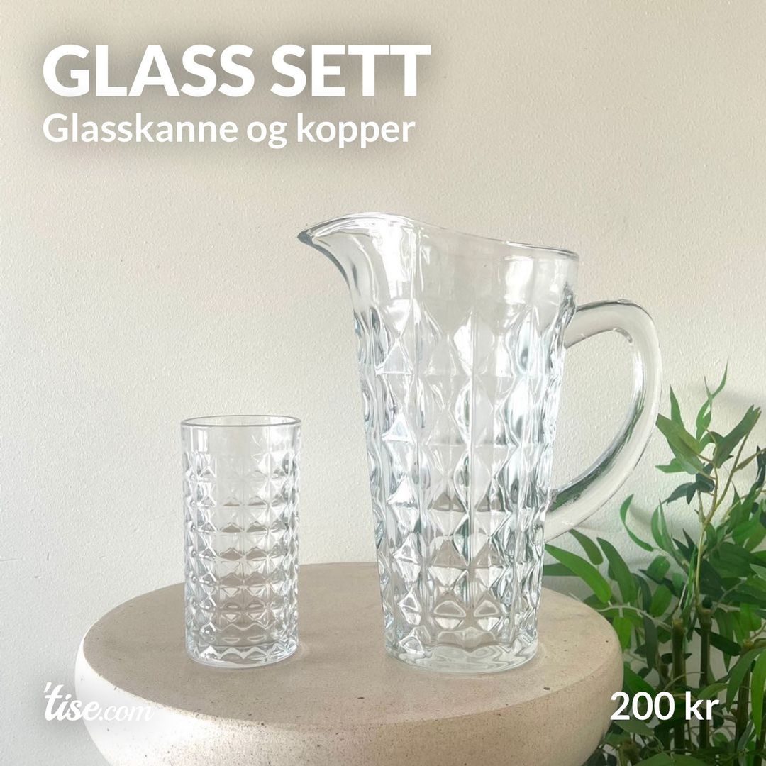 Glass sett