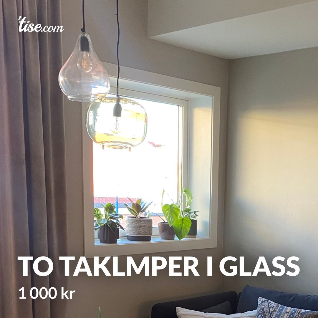 To taklmper i glass