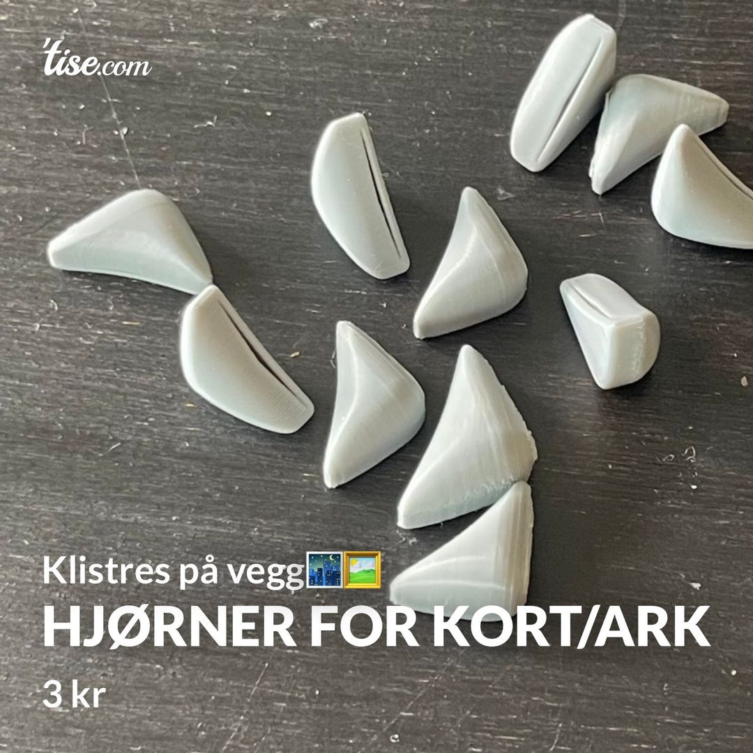 Hjørner for kort/ark