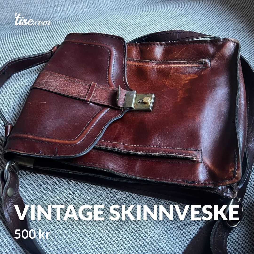 Vintage skinnveske