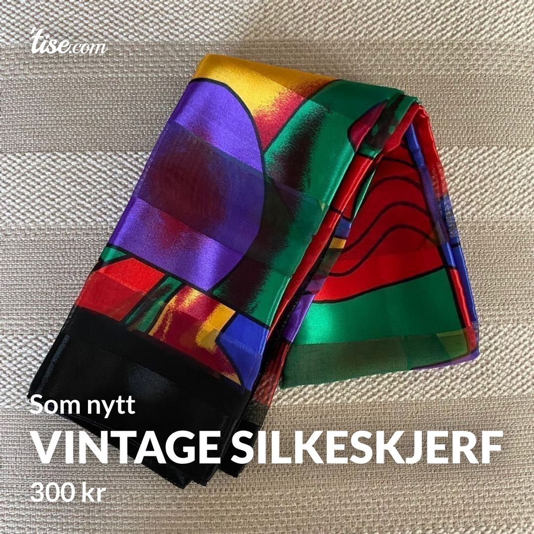 Vintage silkeskjerf