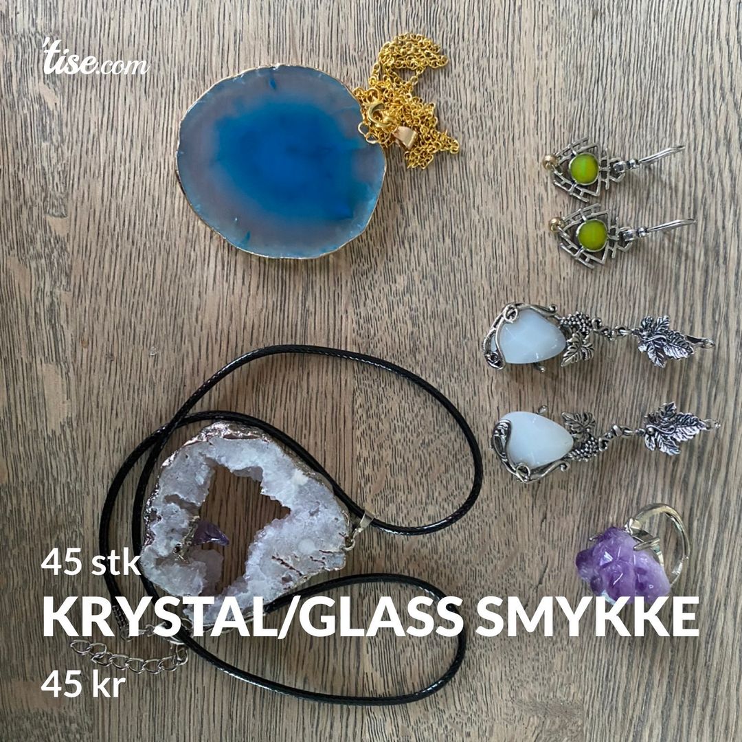 Krystal/glass smykke