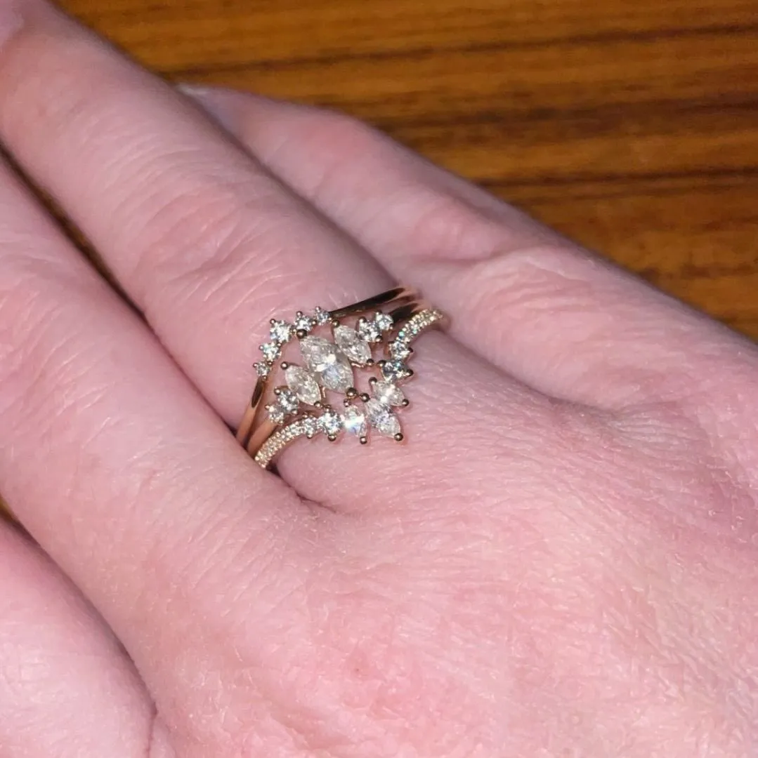 Gullring moissanite