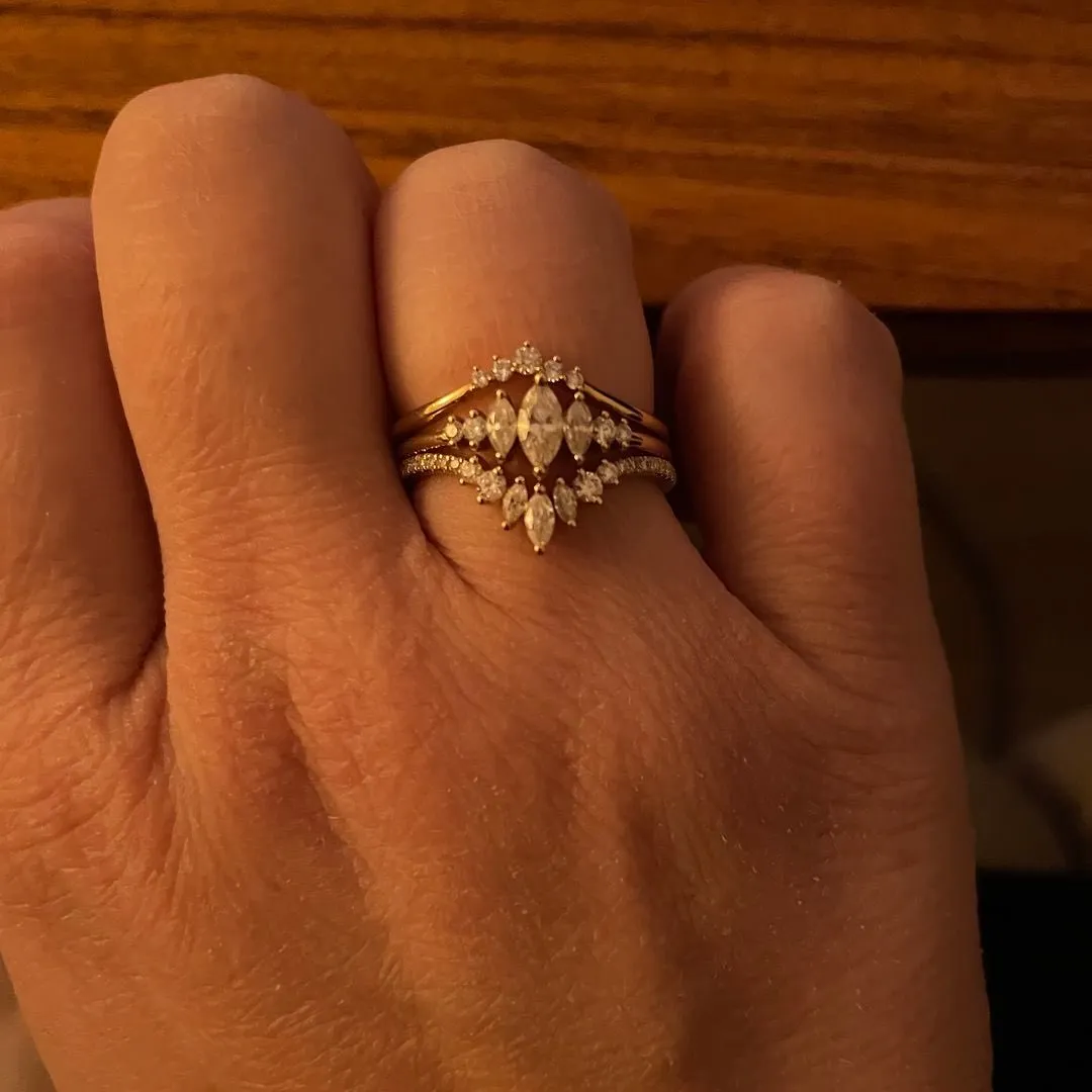 Gullring moissanite