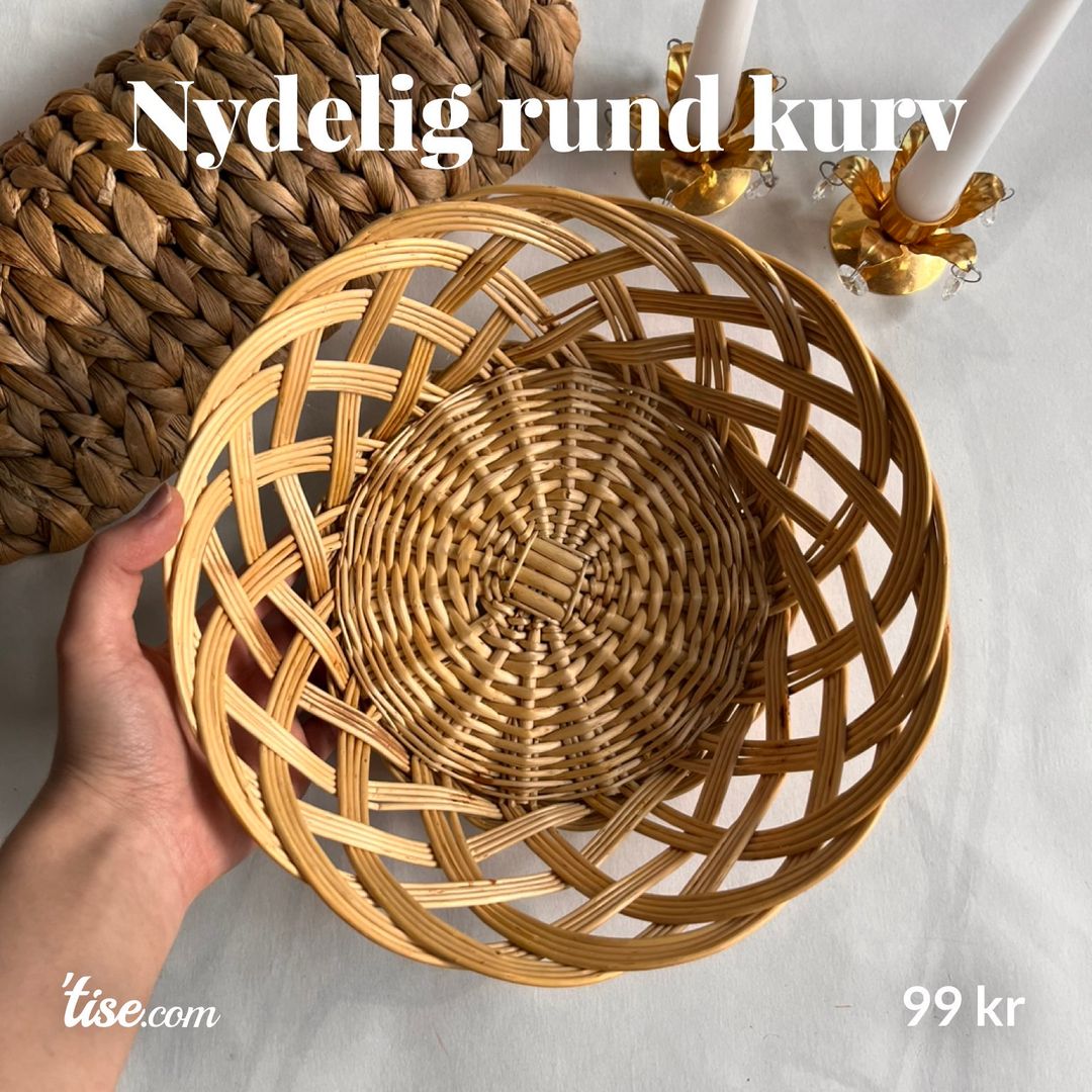 Nydelig rund kurv