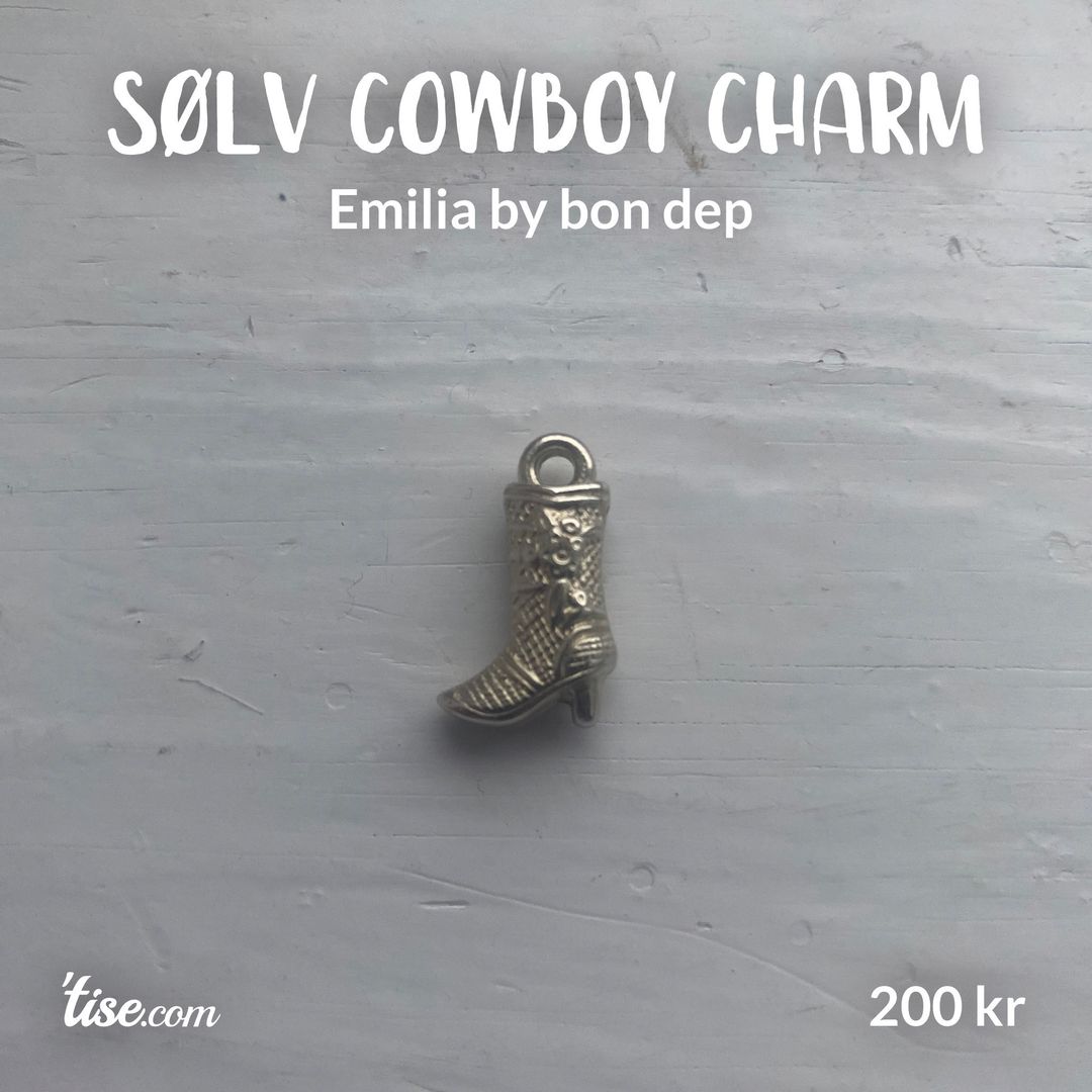 Sølv cowboy charm