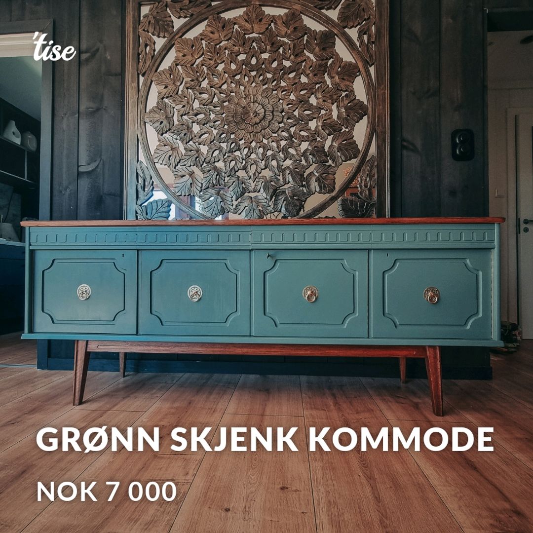 Grønn skjenk kommode