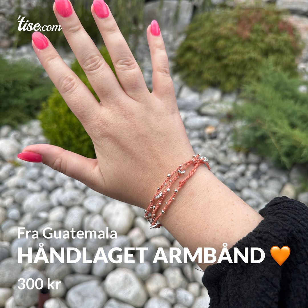 Håndlaget armbånd 🧡