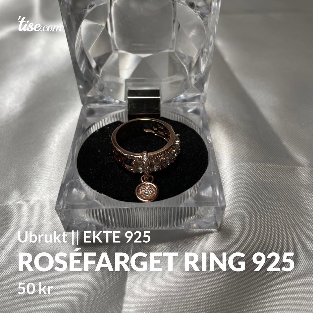 ROSÉFARGET RING 925