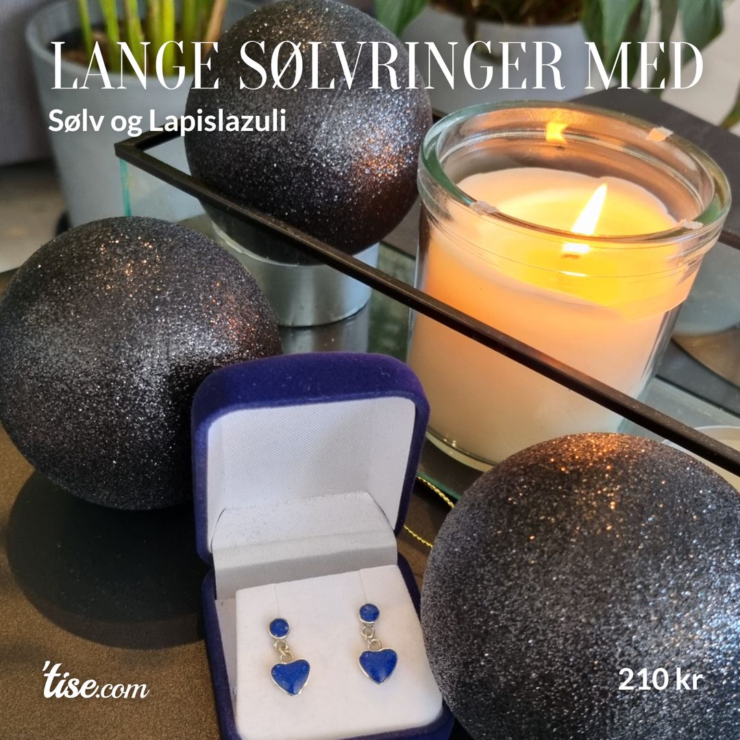 Lange sølvringer med