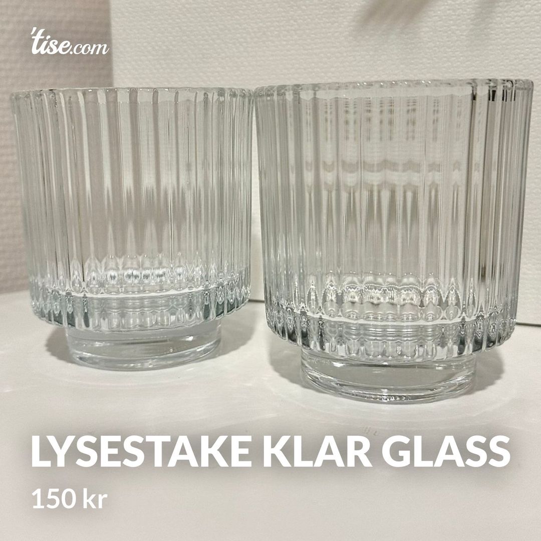 Lysestake klar glass