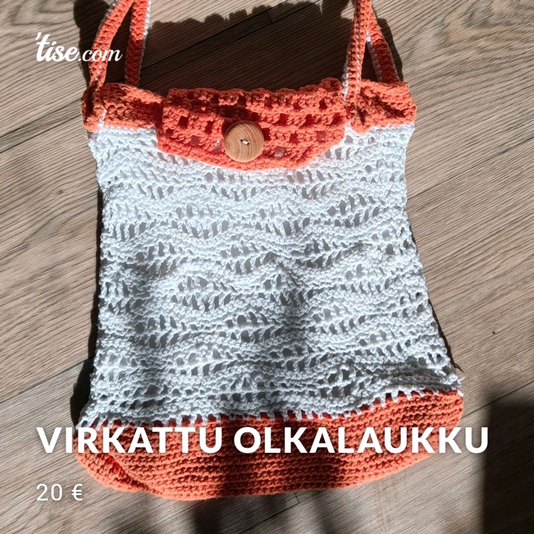 Virkattu olkalaukku