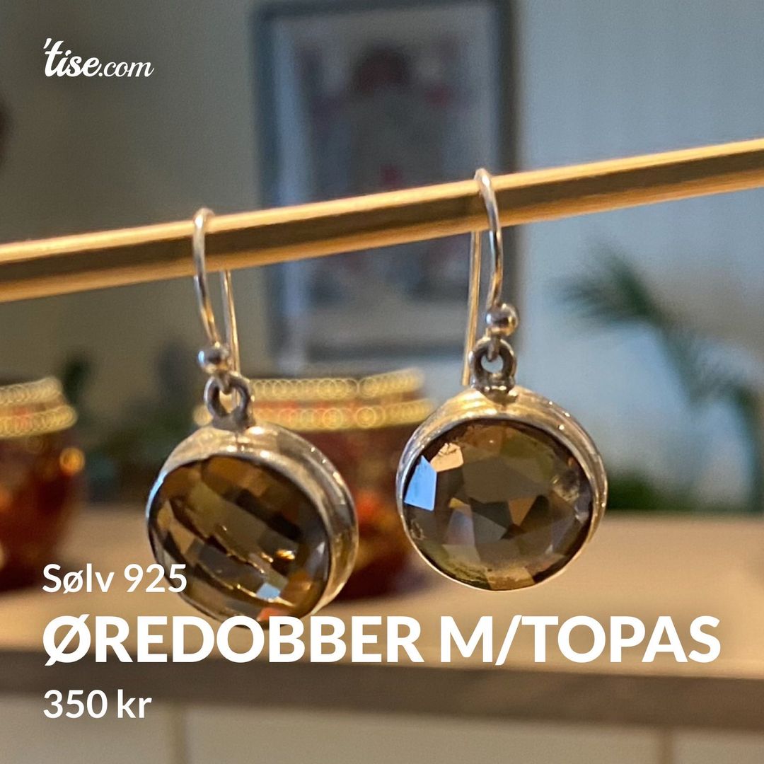 Øredobber m/topas