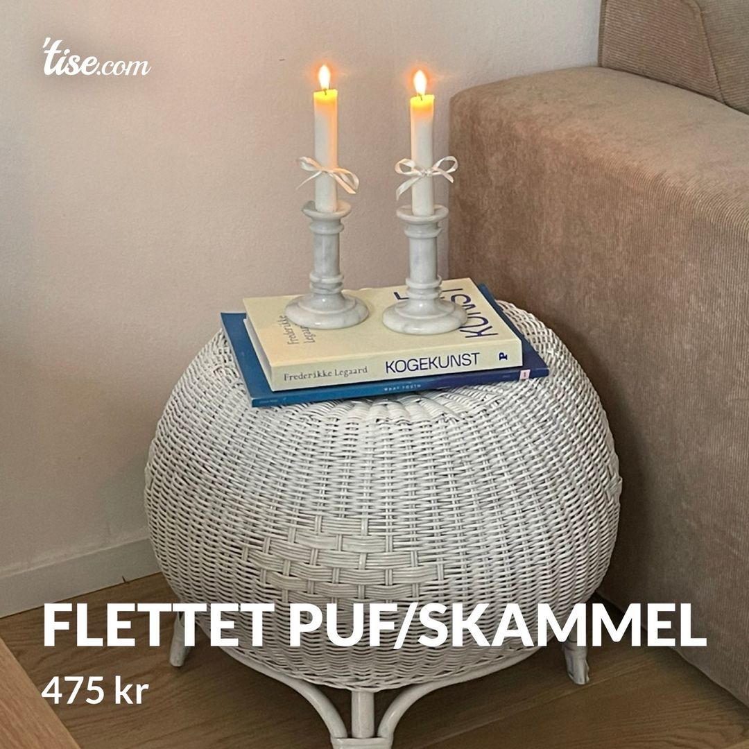 Flettet puf/skammel