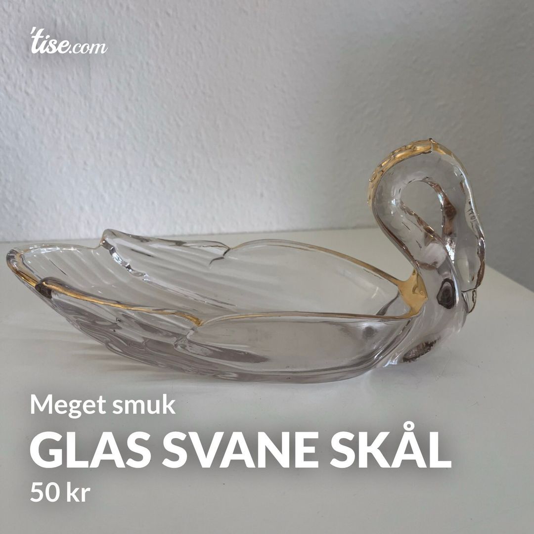 Glas svane skål