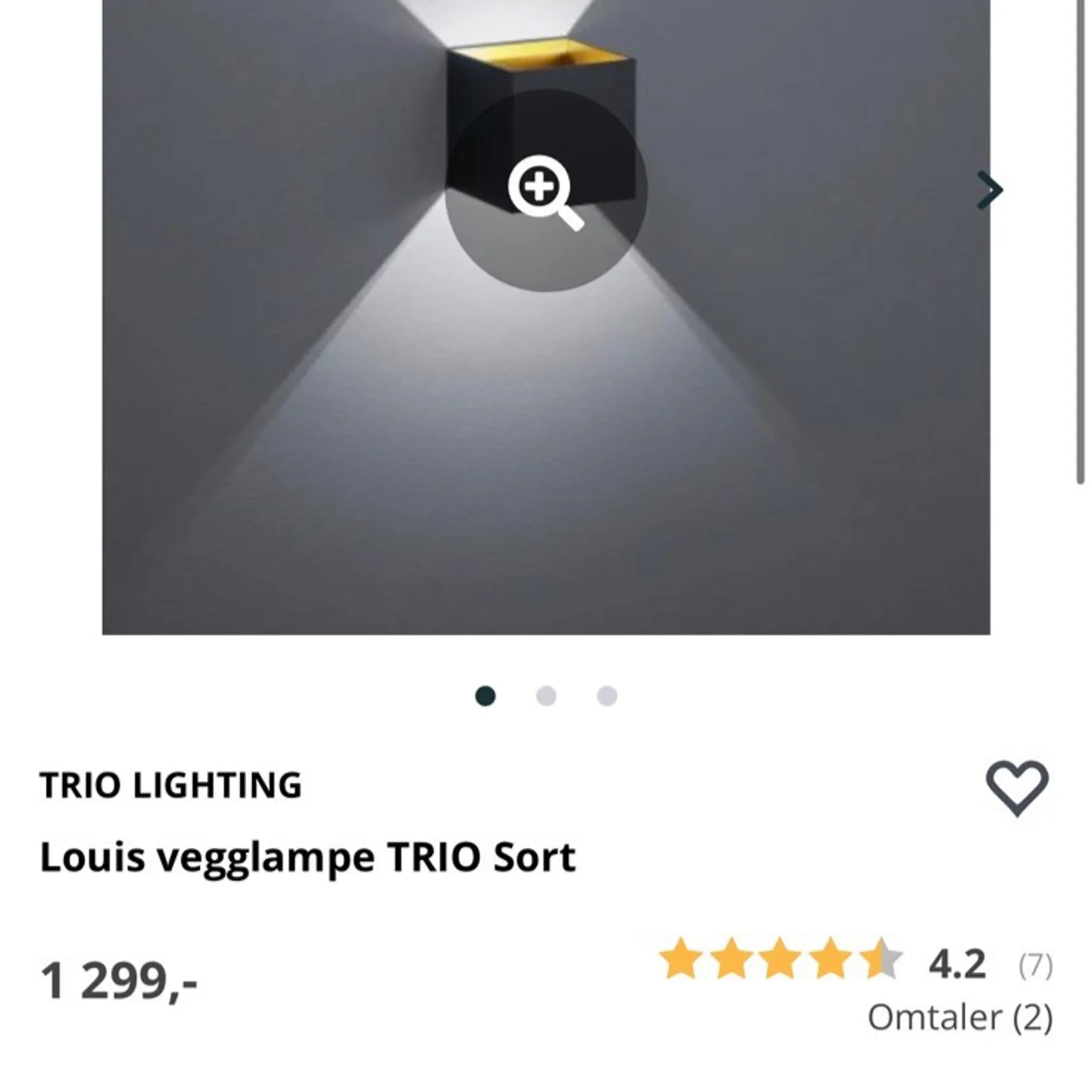 Vegglampe TRIO louis