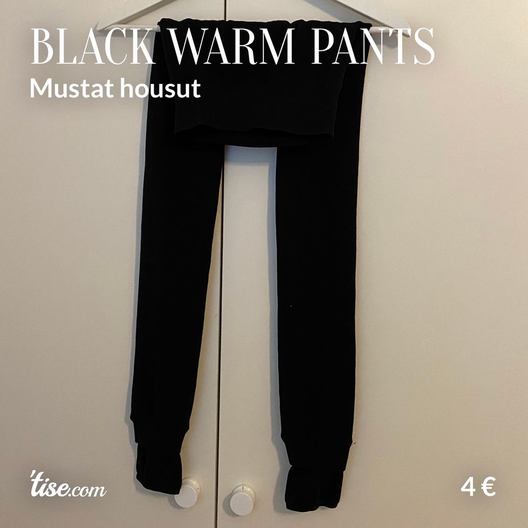 Black warm pants