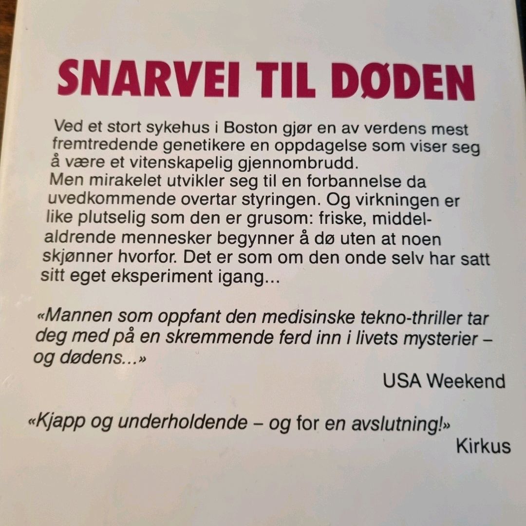 SNARVEI TIL DØDEN