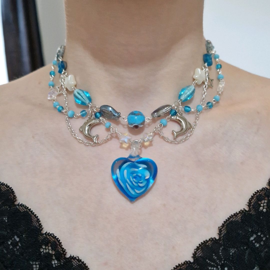 Ocean Heart Choker