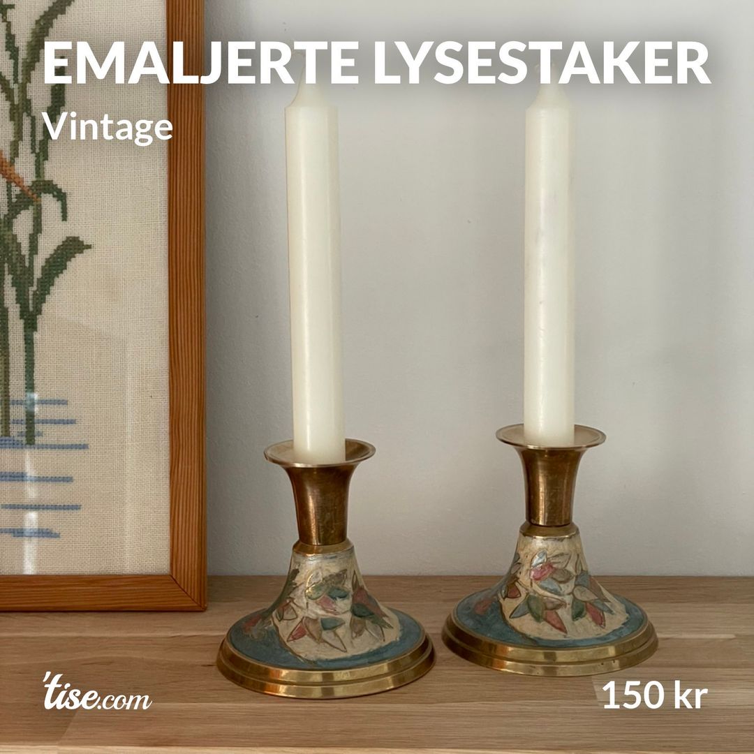 Emaljerte lysestaker