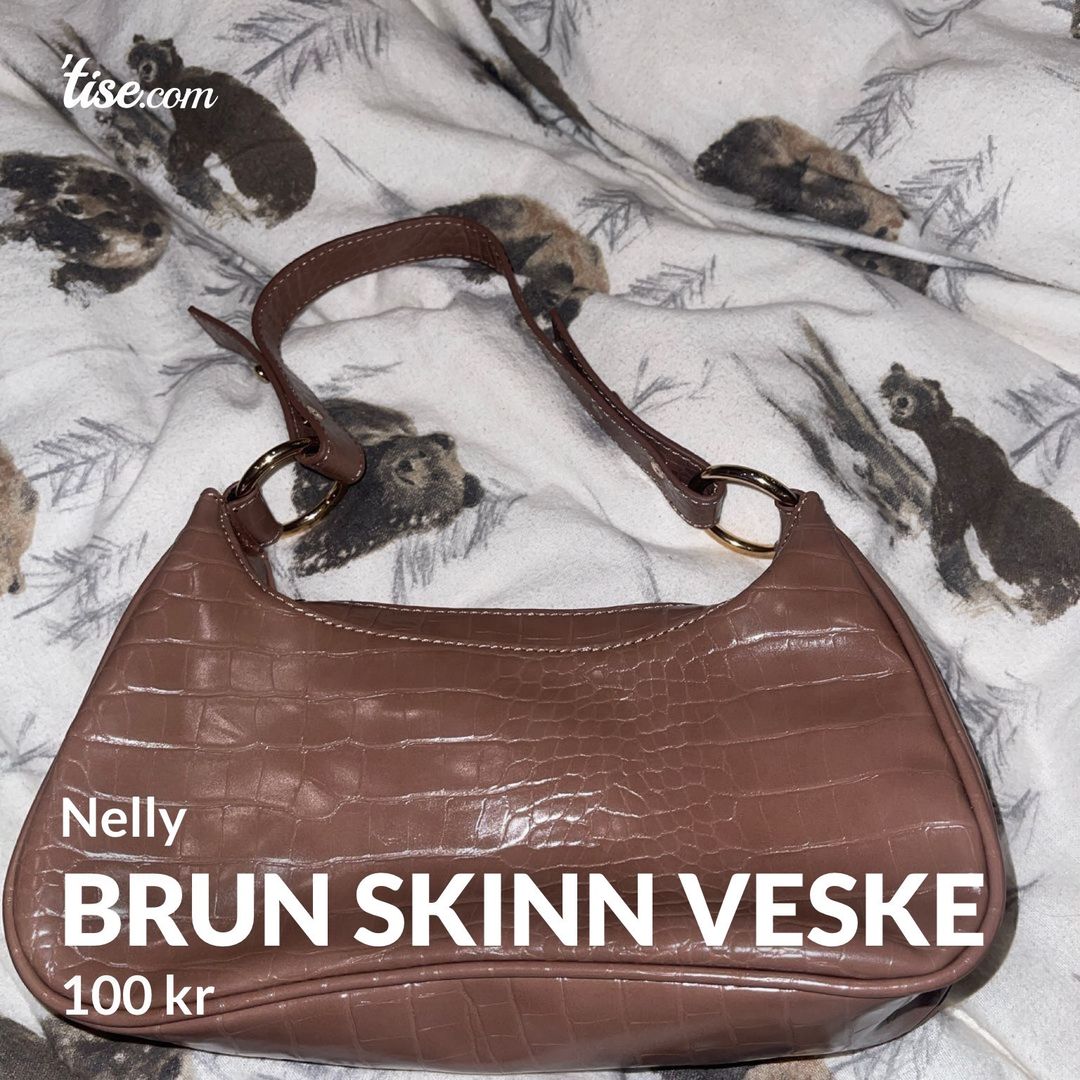 Brun skinn veske