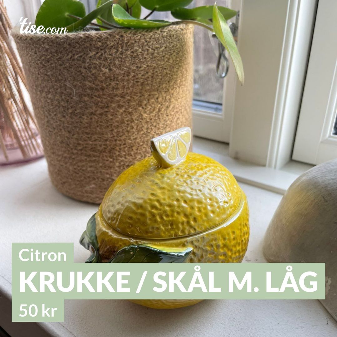 Krukke / skål m låg