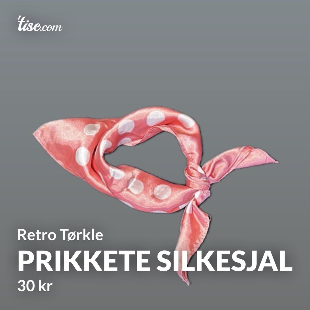 Prikkete silkesjal