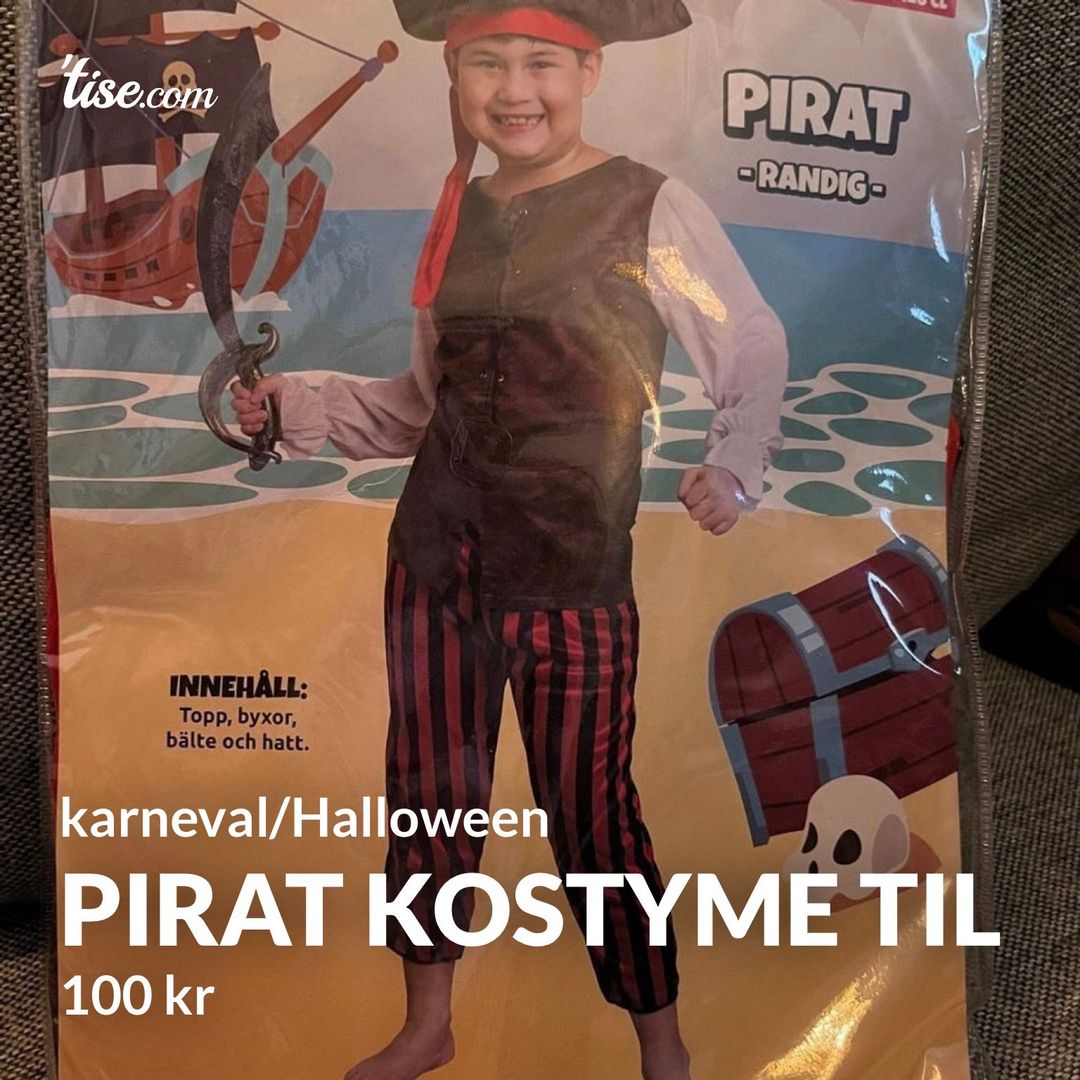 Pirat kostyme til