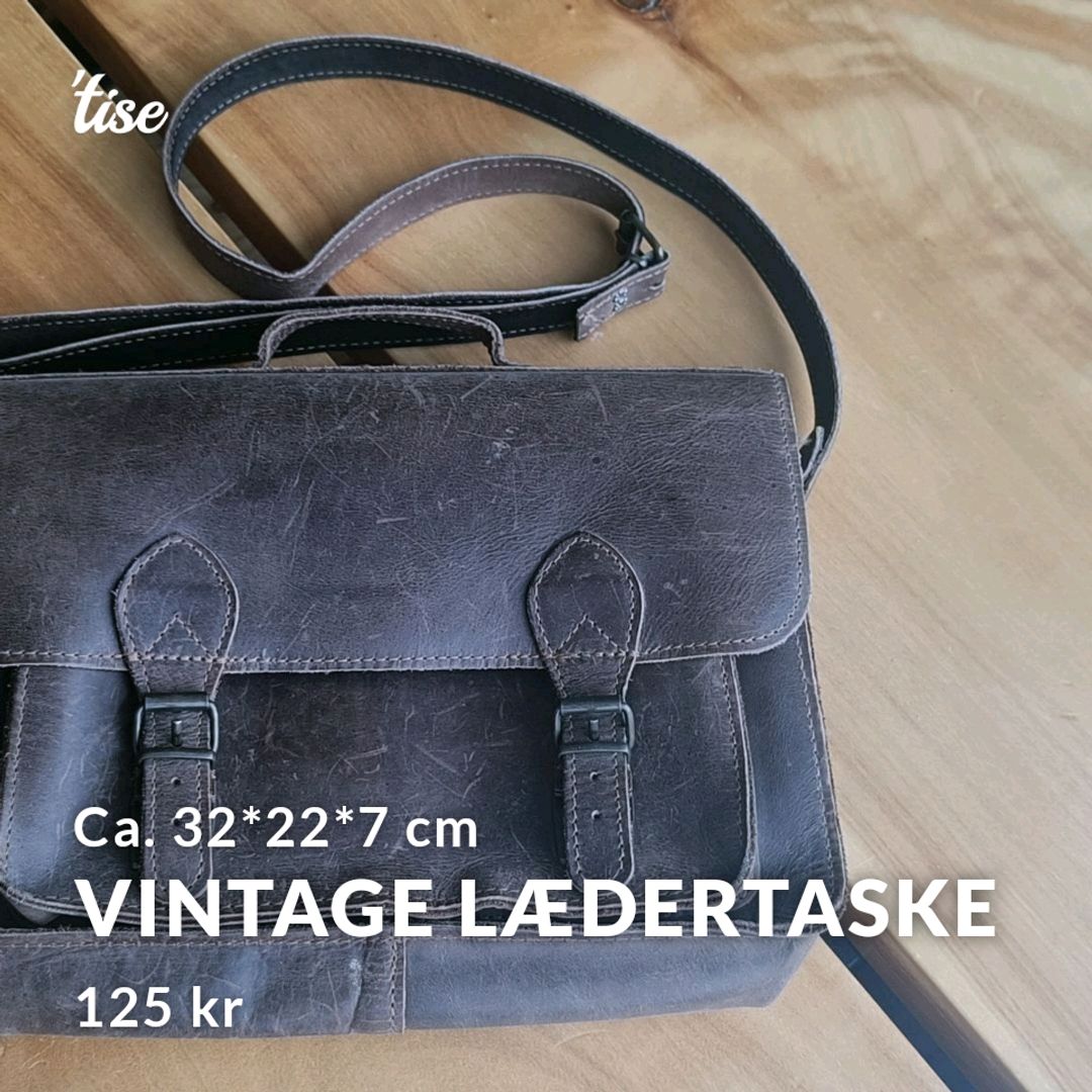 Vintage Lædertaske