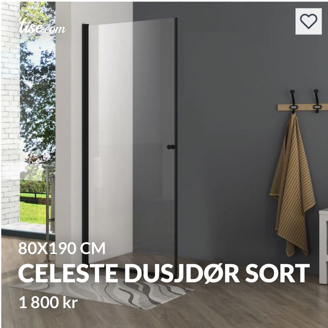 CELESTE DUSJDØR SORT