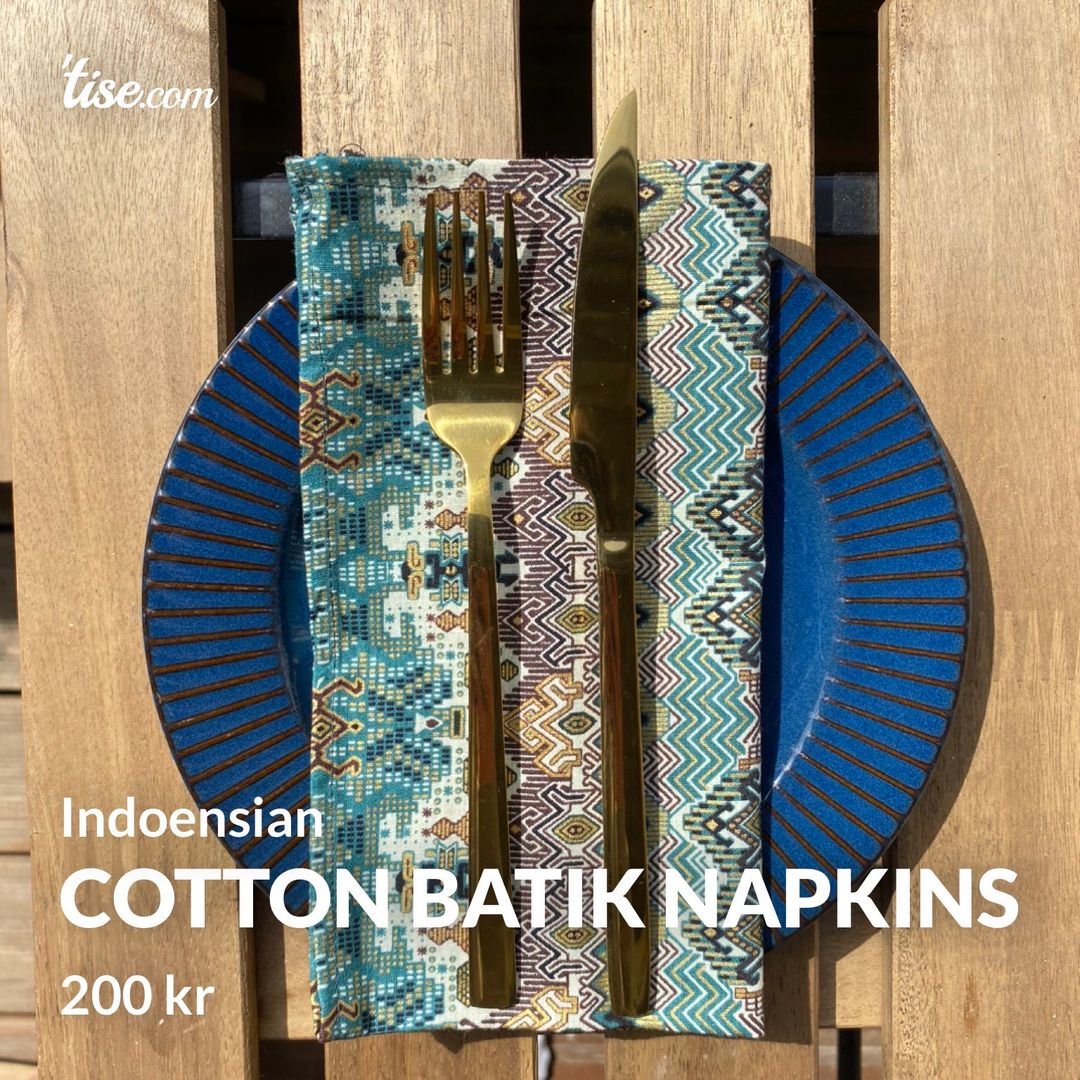 Cotton batik napkins