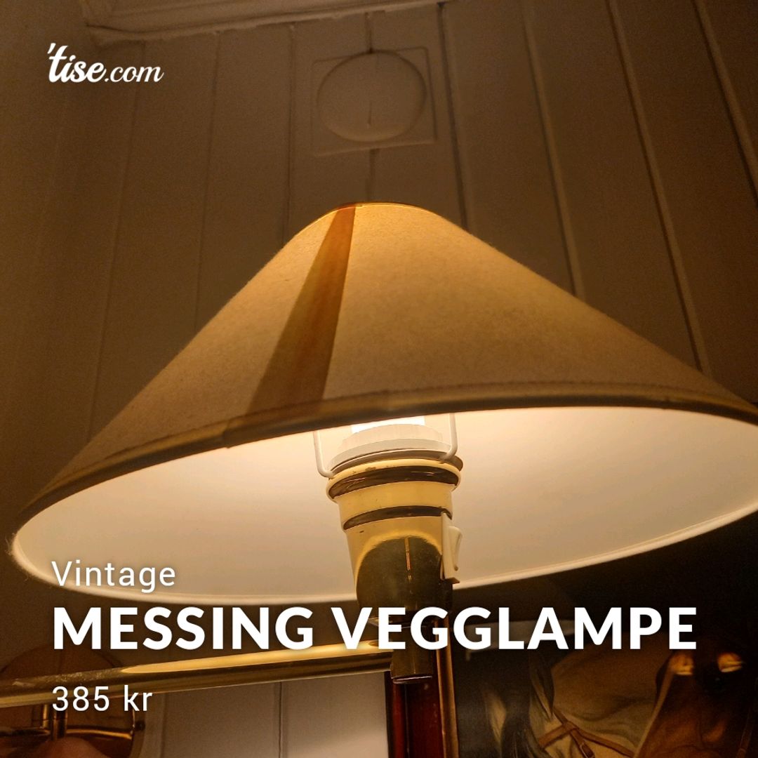 messing vegglampe