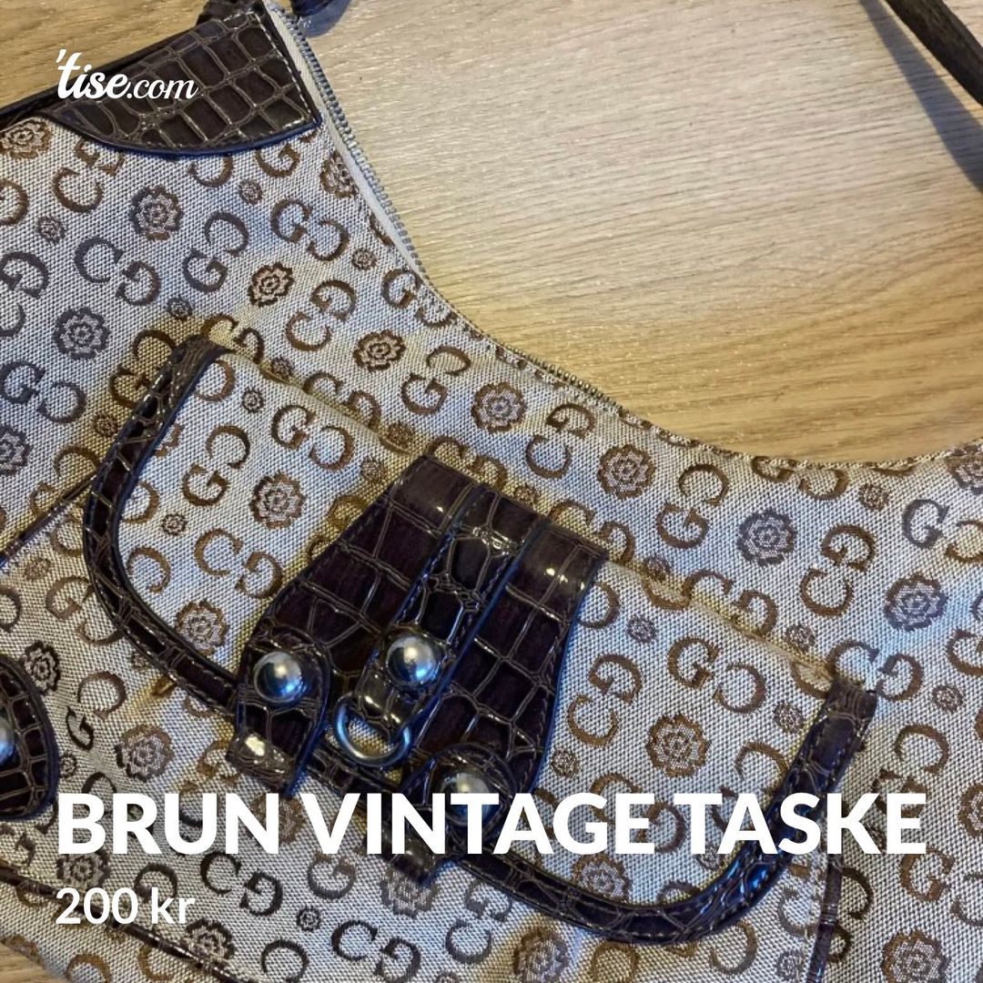 Brun vintage taske