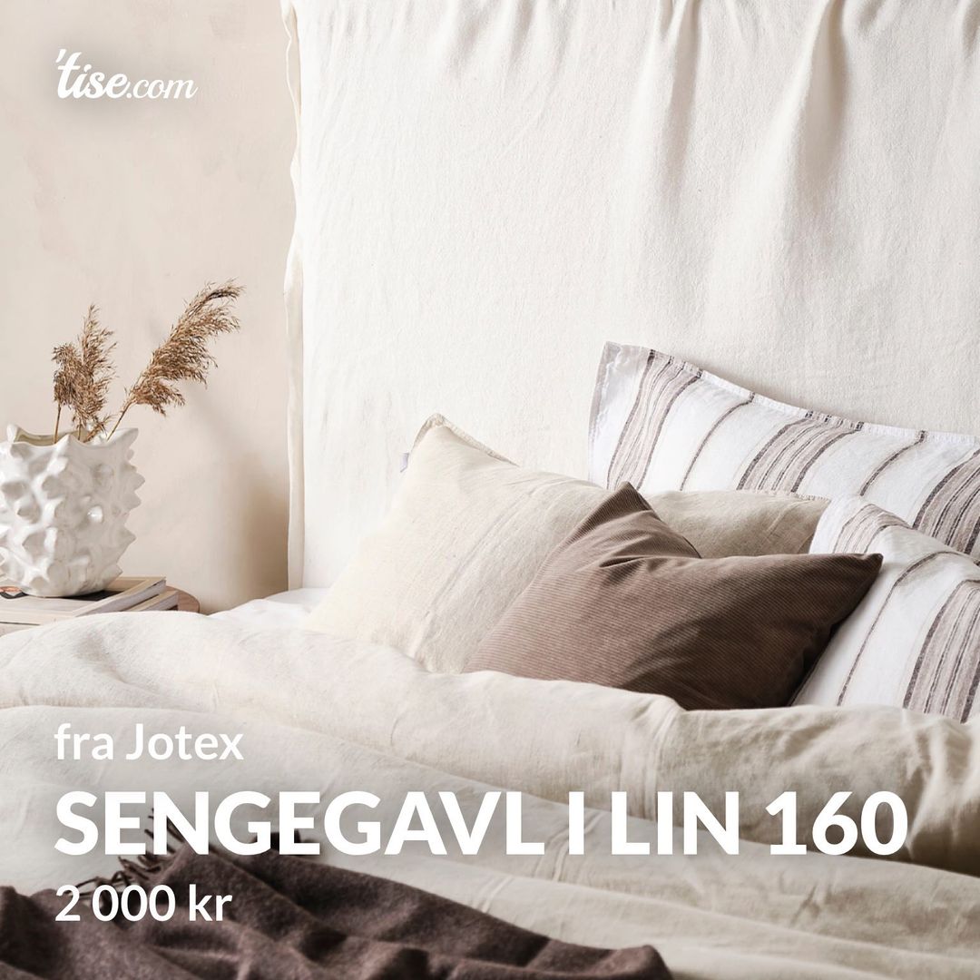 Sengegavl i lin 160